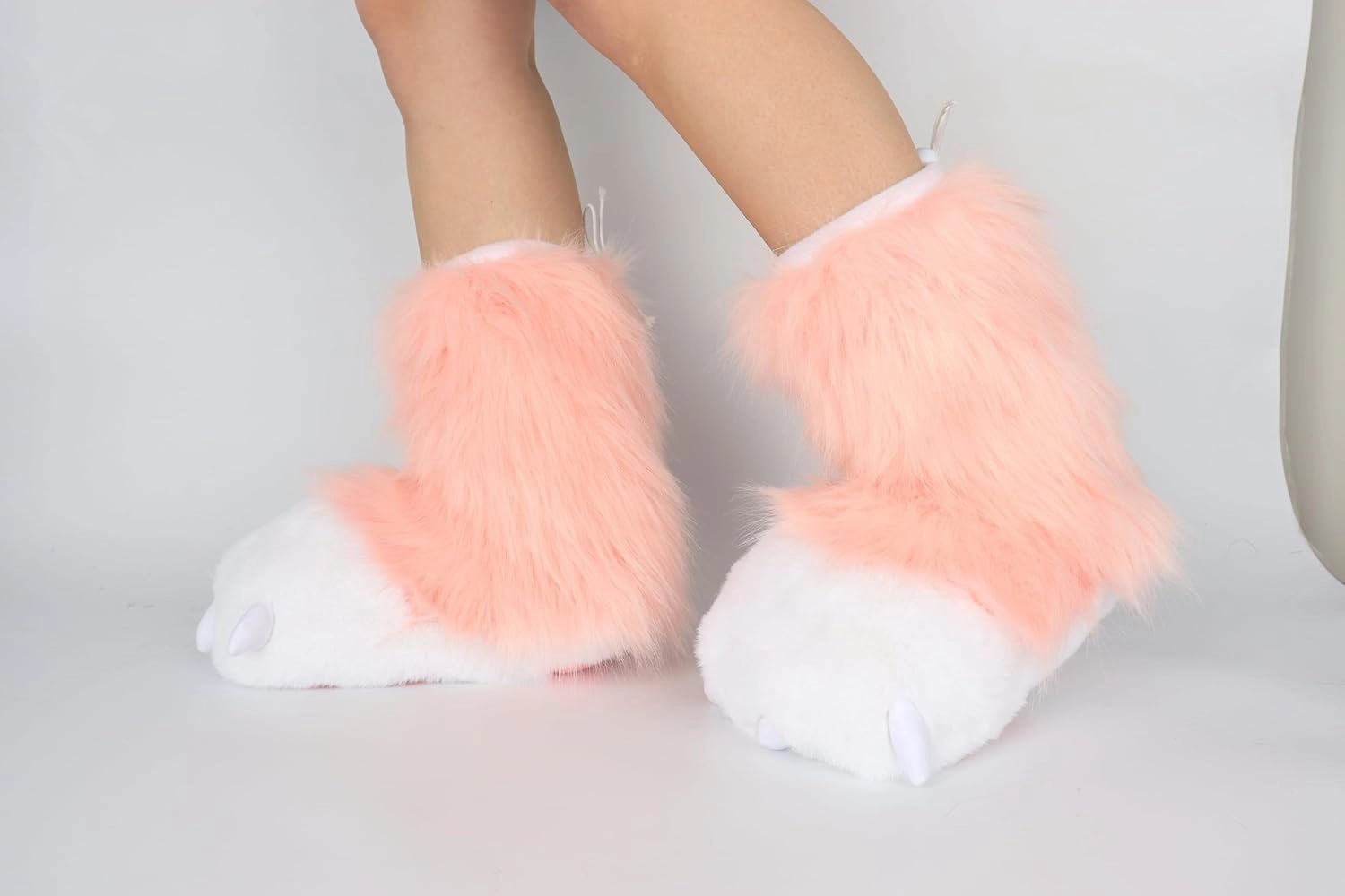 Cute Plush Animal Bear Fursuit Feet Paw Slippers Claw House Shoes Funny Costume Accessories