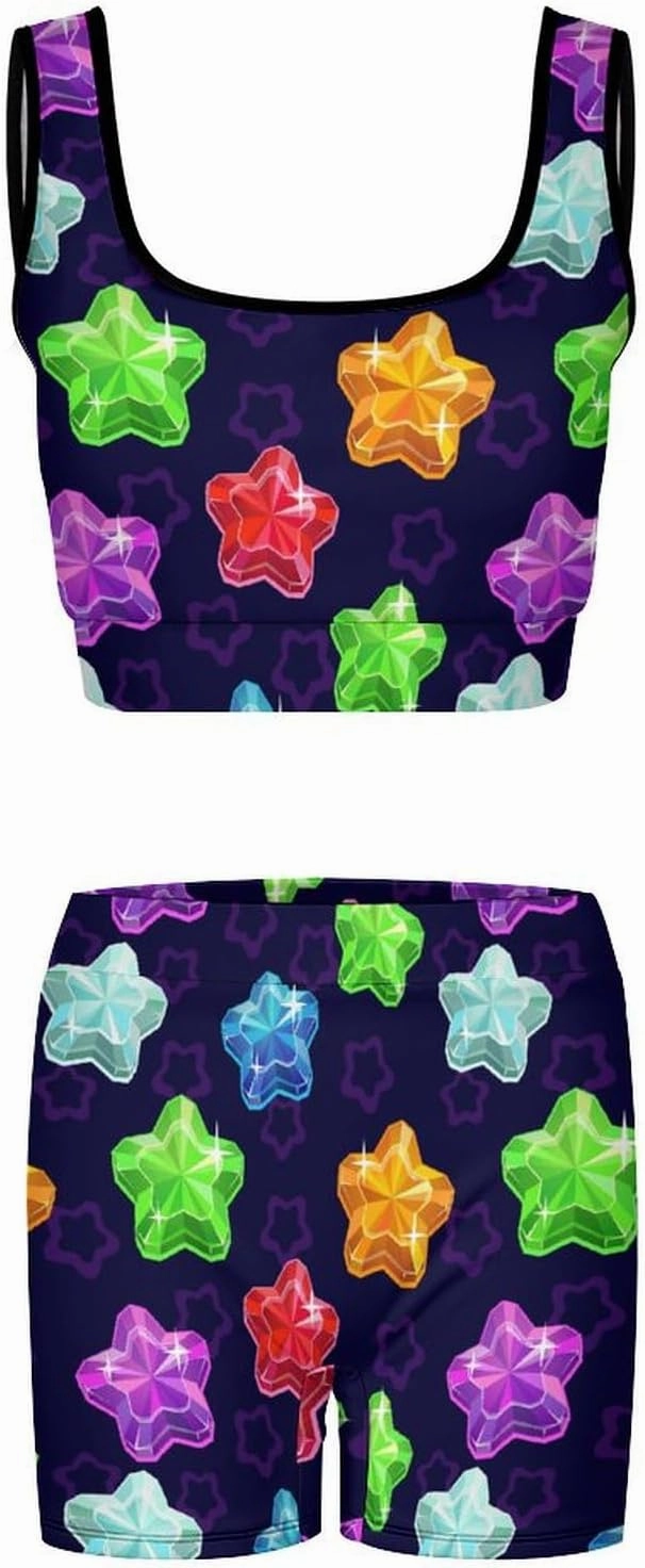 Cute Rabbit Butterfly Women Workout Sets 2 Piece Yoga Outfit High Waist Shorts And Crop Top Running Athletic Set