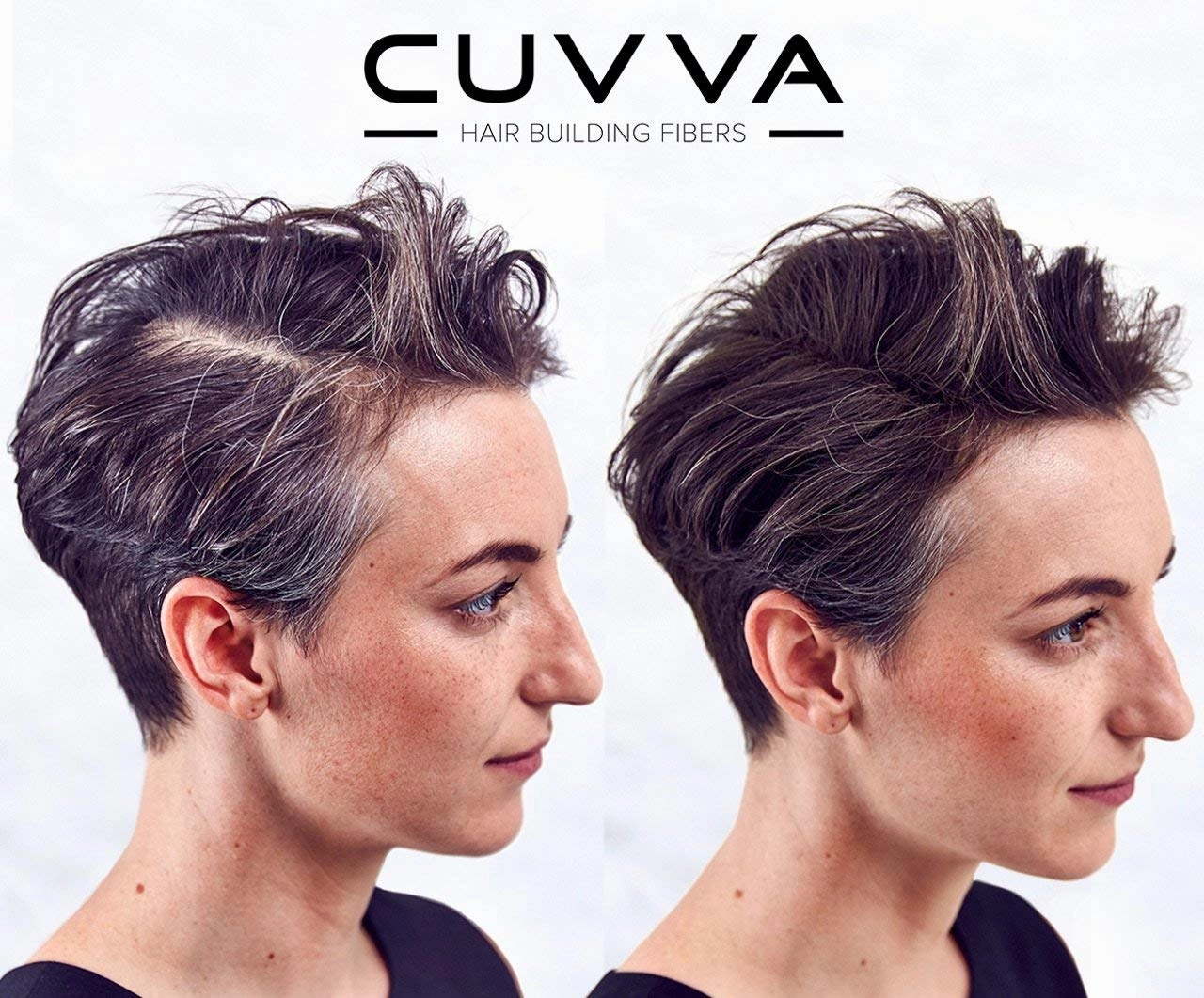 CUVVA Hair Building Fibers (30g) - Instantly Fill in Fine and Thinning Hair to Create a Thicker, Fuller Look - 13 Different Shades for Men & Women - Medium Brown