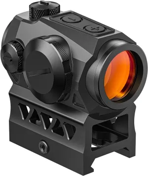 CVLIFE JackalHowl Red Dot Sight,1x20mm 2MOA Red dot Motion Awake Red Dot Scope Compact Red Dot Optics with Co-Witness Riser and Low-Profile Mount,10 Brightness Button Settings
