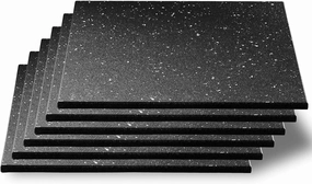 CyclingDeal 5/8" Thick High-Density Gym Floor Mats Tiles - 6 Pack 19.7”x19.7” Rubber Exercise Workout Equipment Ground Shock Absorbing Mat for Home Gym Garage