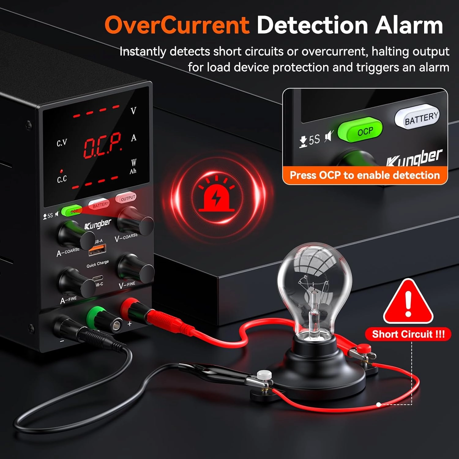 DC Power Supply Variable, 30V 10A Adjustable Switching Regulated DC Bench Power Supply with Intelligent Charging Mode, 18W USB Interface, Precision Encoder Knob (Black)