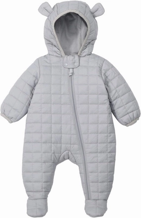 DDY Baby Girl Boy Snowsuit 0-3 Months Down Jacket Hooded Romper Jumpsuit Infant Onesie Winter Outwear Grey