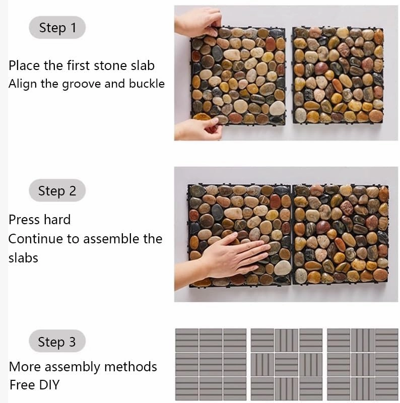 Decking Tiles, Wood Plastic Composite Interlocking Flooring, Waterproof Solid Flooring Tiles for Patio Garden Poolside, All Weather Use(Brown-C,11.8x11.8IN/3PCS)