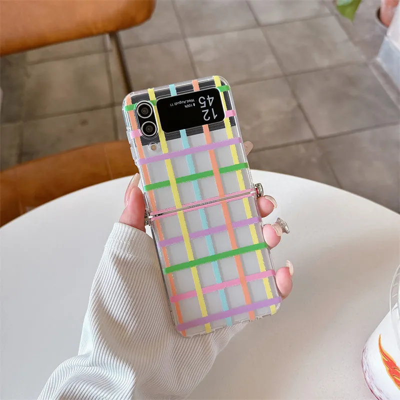 Delight Plaid Teddy Charm Case - Samsung