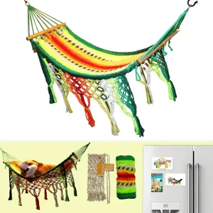 Deluxe Handcrafted Mini Hammock - 100% Natural Cotton, Hammock for Dolls & Plush Toys, 3-in-1 Multipurpose Perfect for Décor, Organization & Playroom Accessories (Respiracion)