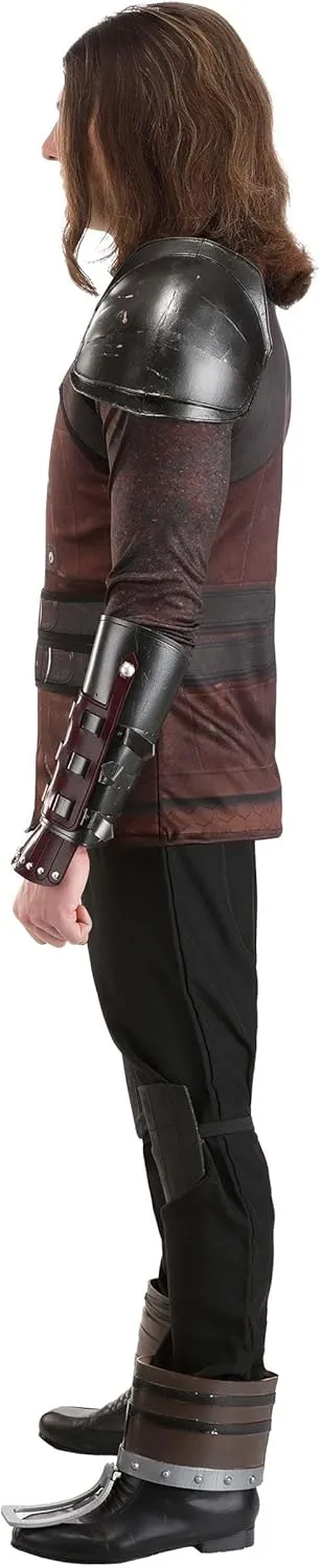 Deluxe How to Train Your Dragon Hiccup Costume for Men - Shirt, Gauntlets, Knee Pads, Shoe Covers & Shoulder Pads