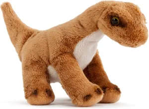 DEMDACO Brachiosaurus Small Brown 6.5 inch Polyester Plush Fabric Stuffed Beanbag Toy