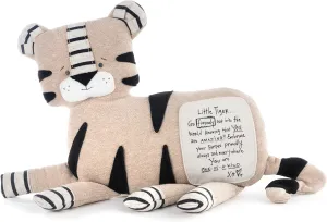 DEMDACO Go Fiercely Tiger Soft Brown 14 inch Plush Polyester Fabric Stuffed Animal Toy