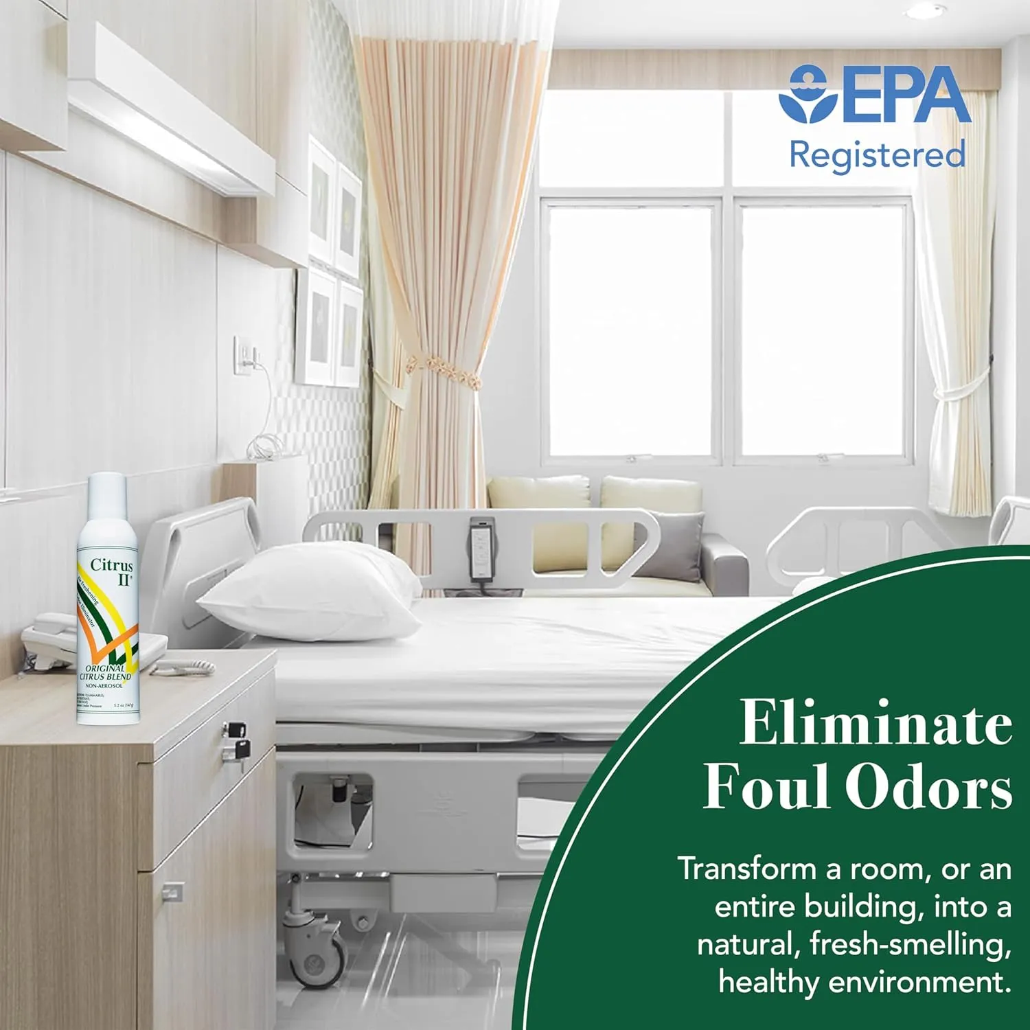 Deodorizing Spray - Air Freshener and Odor Eliminator - for Home and Facilities - Original Citrus Blend Scent - 5.2 Oz.