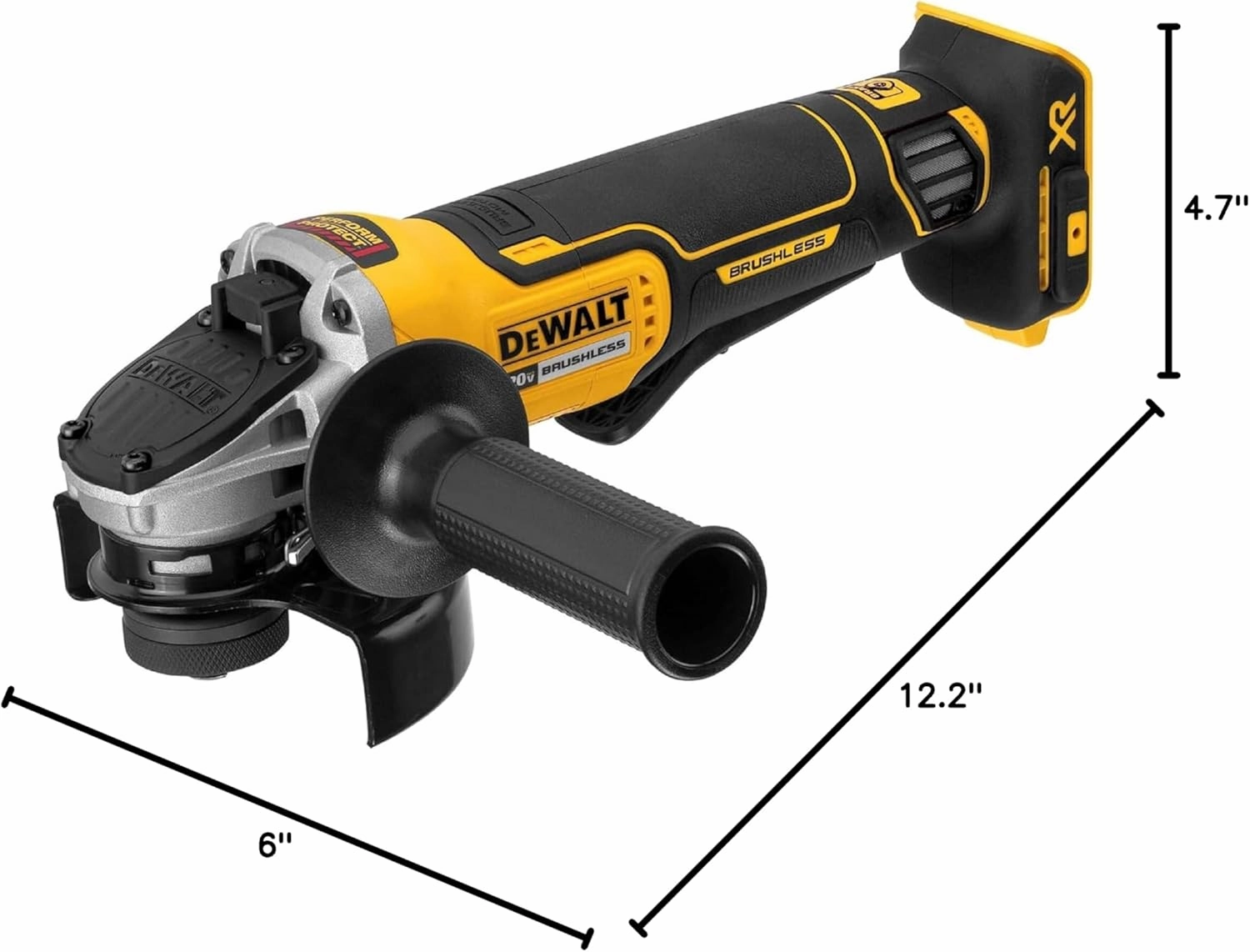 DEWALT 20V MAX* Angle Grinder Tool, Tool Only (DCG413B)