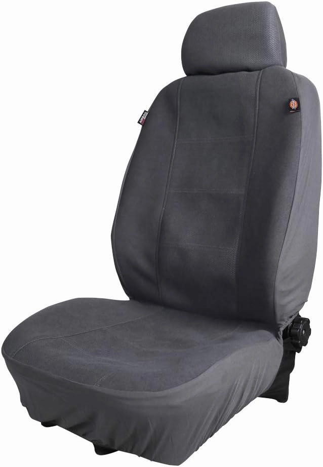DICKIES 40319 Gray, 2-Piece Seat Cover with Matching Headrest Covers