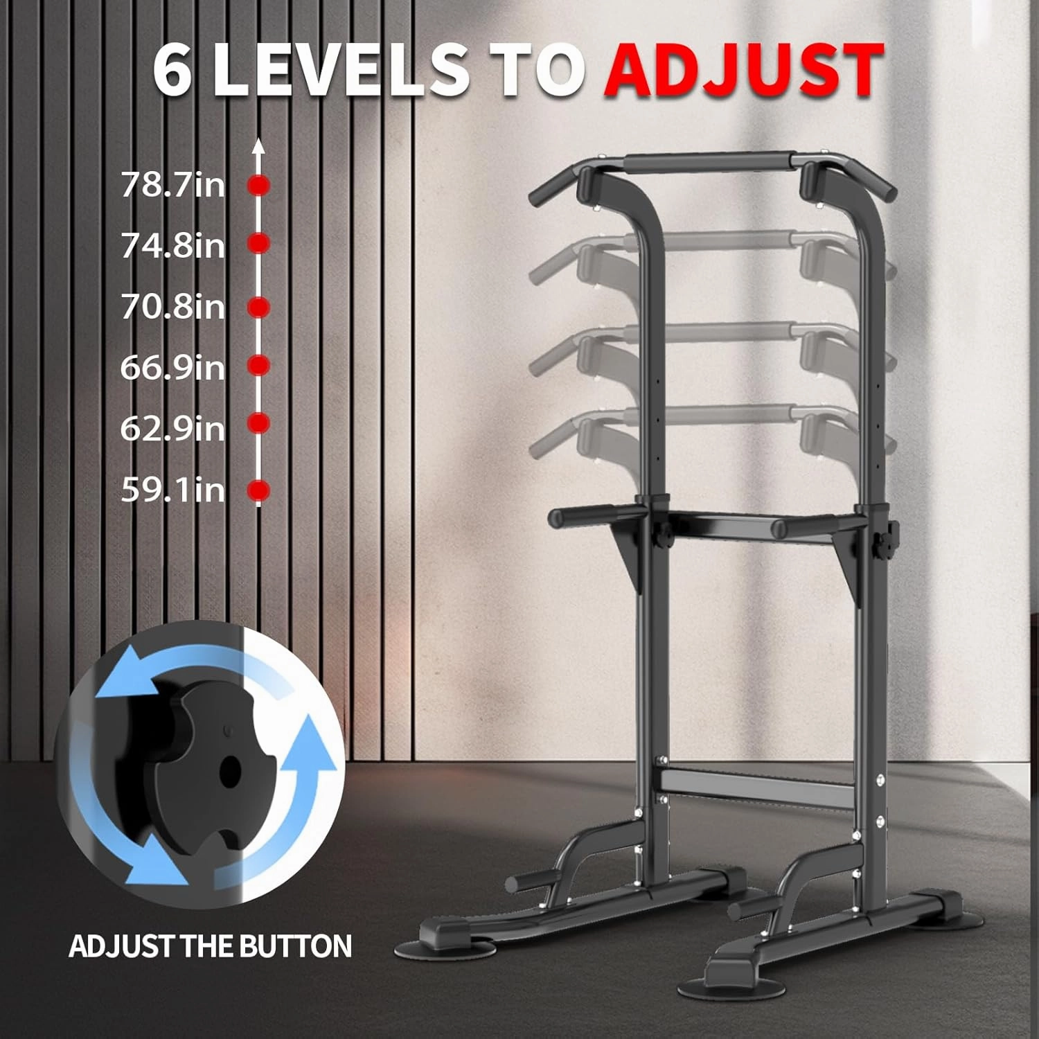 Dip Station - Home Gym Strength Training Pull-Ups Dip-Ups 330Lbs