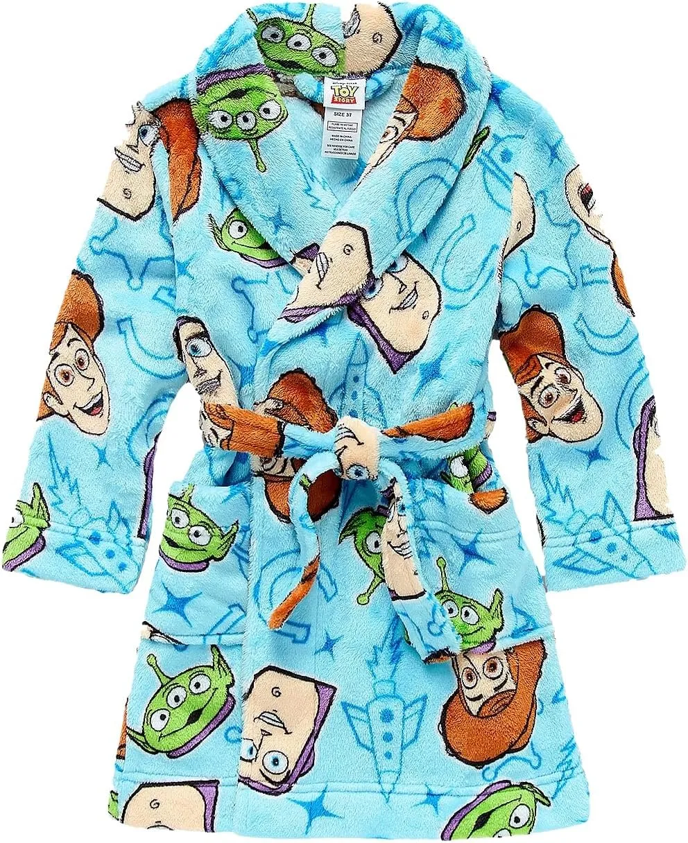 Disney Toy Story Toddler Boys' Bath Robe, Woody & Buzz
