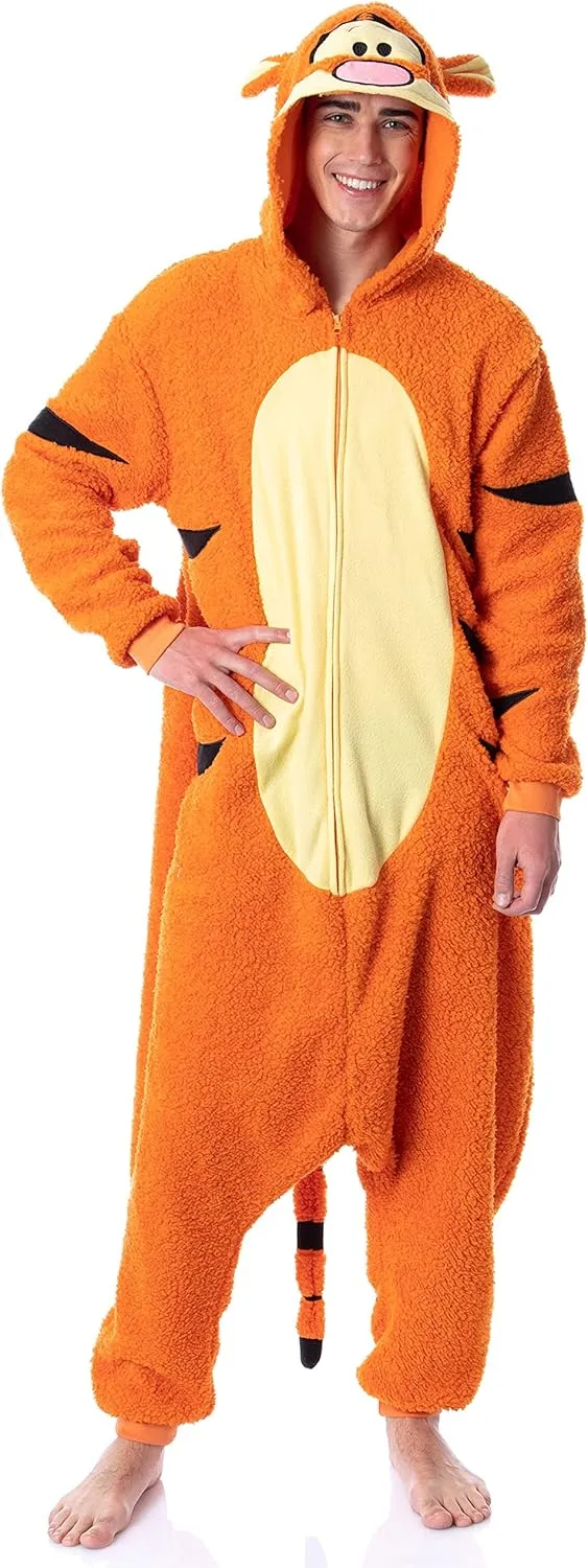 Disney Winnie The Pooh Adult Tigger Costume Plush Kigurumi Union Suit Pajama Outfit