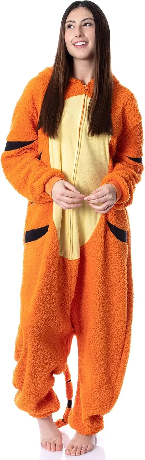 Disney Winnie The Pooh Adult Tigger Costume Plush Kigurumi Union Suit Pajama Outfit