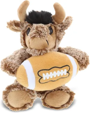 DolliBu Buffalo Stuffed Animal with Football Plush – Soft Huggable Buffalo, Adorable Playtime Bison Plush Toy, Cute Wildlife Gift for Kids and Adults – 8 Inch