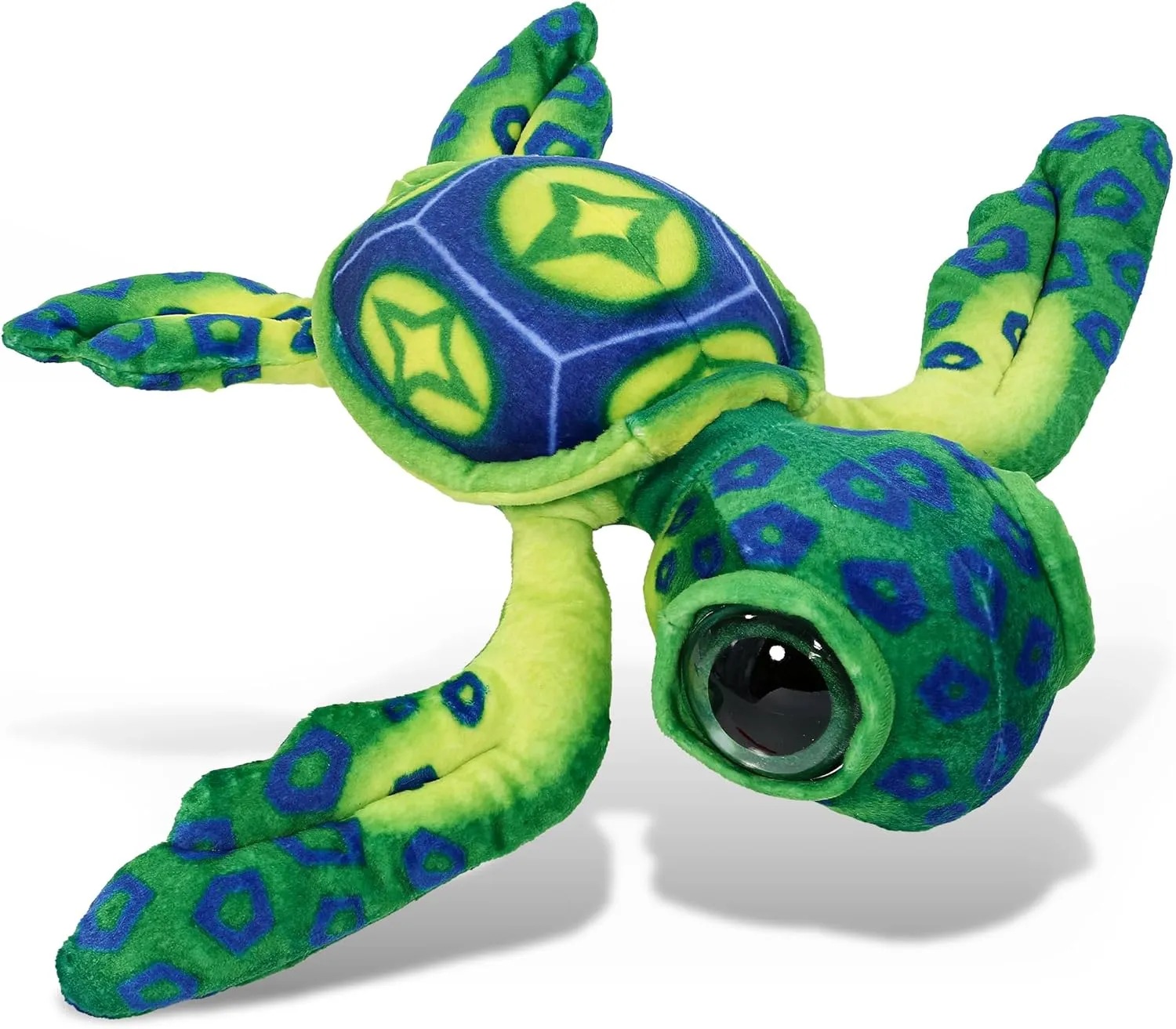 DolliBu Green Sea Turtle Super Soft Stuffed Animal, Cute Realistic Stuffed Animals for Girls, Boys, Adults Animal Gifts, Kids Ocean Nursery Decor for Newborn, Cuddly Wild Baby Plush Toys - 10 Inches