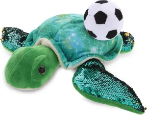 DolliBu Space Sea Turtle Stuffed Animal with Soccer Ball Plush - Soft Huggable Turtle, Adorable Playtime Plush Toy, Cute Ocean Life Gift for Kids and Adults - 12.5 Inch