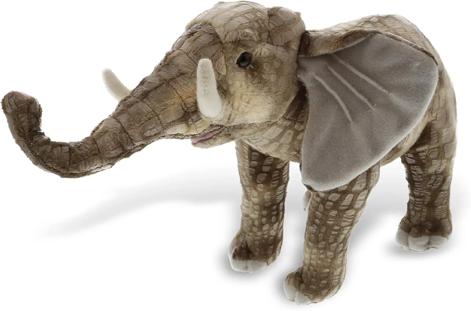 DolliBu Wild Stuffed Animals Soft Plush Collection, Storytime Buddy Animal Gift for Children, Cute Elephant Infant Toy, Zoo Creature Peekaboo Critters -Elephant 15"
