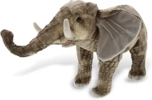 DolliBu Wild Stuffed Animals Soft Plush Collection, Storytime Buddy Animal Gift for Children, Cute Elephant Infant Toy, Zoo Creature Peekaboo Critters -Elephant 15"