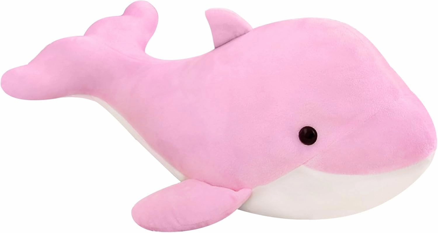Dolphin Stuffed Animals Plush Pillows Soft Sea Animal Plush Toys Dolls Stuffed Animal Plushies Gifts for Kids (PINK-19.2Inch)