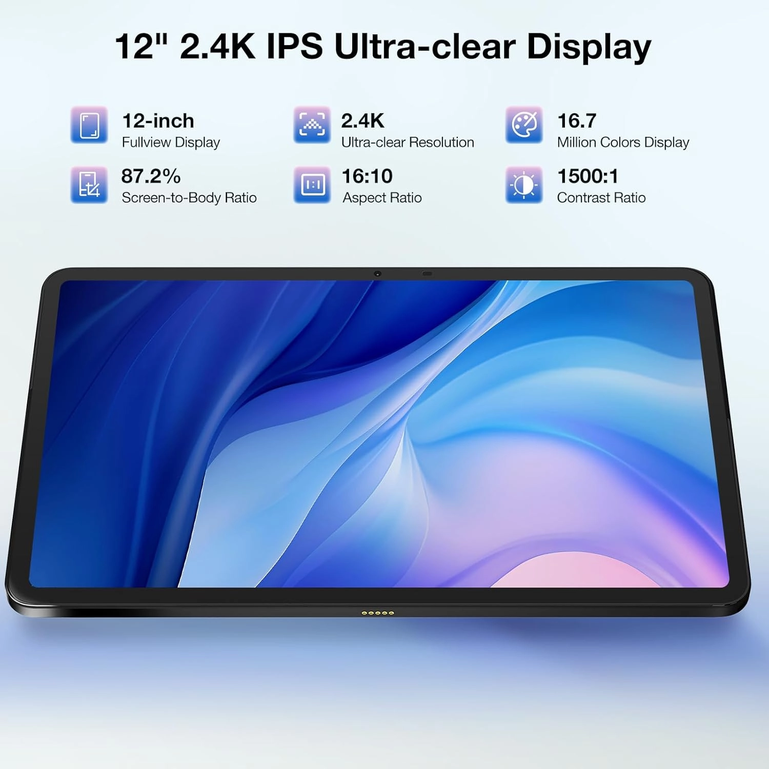 DOOGEE T40PRO 12 inch Tablet, Android 14 Tablets with 10800mAh Battery【Helio G99】 Octa Core Gaming Tablet,20GB RAM 512GB ROM/2TB TF 2.4K FHD IPS Touch Screen,Quad Speakers/BT 5.0/GPS/18W Fast Charge