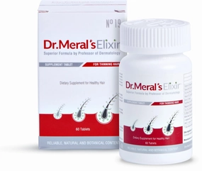 Dr. Meral's Elixir - Hair Loss Supplement: Delivers Biotin, Hair Vitamins & Folic Acid, Stimulates Keratin Synthesis & Faster Thicker Hair Growth for Women & Men - Use for Healthy Hair Skin and Nails