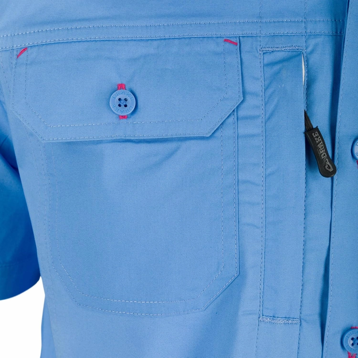 Drake Waterfowl Men's Wingshooter Trey Solid Breathable Lightweight Naturally Wicking Buttoned Short-Sleeved Shirt w/Pockets