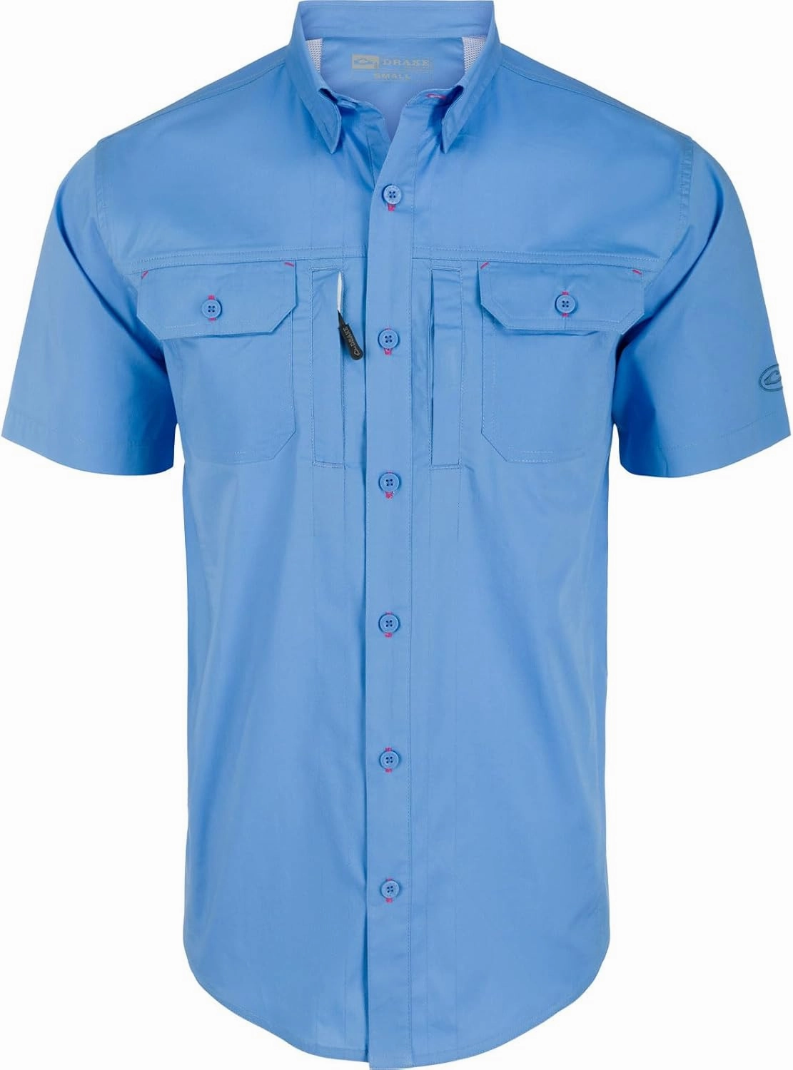 Drake Waterfowl Men's Wingshooter Trey Solid Breathable Lightweight Naturally Wicking Buttoned Short-Sleeved Shirt w/Pockets