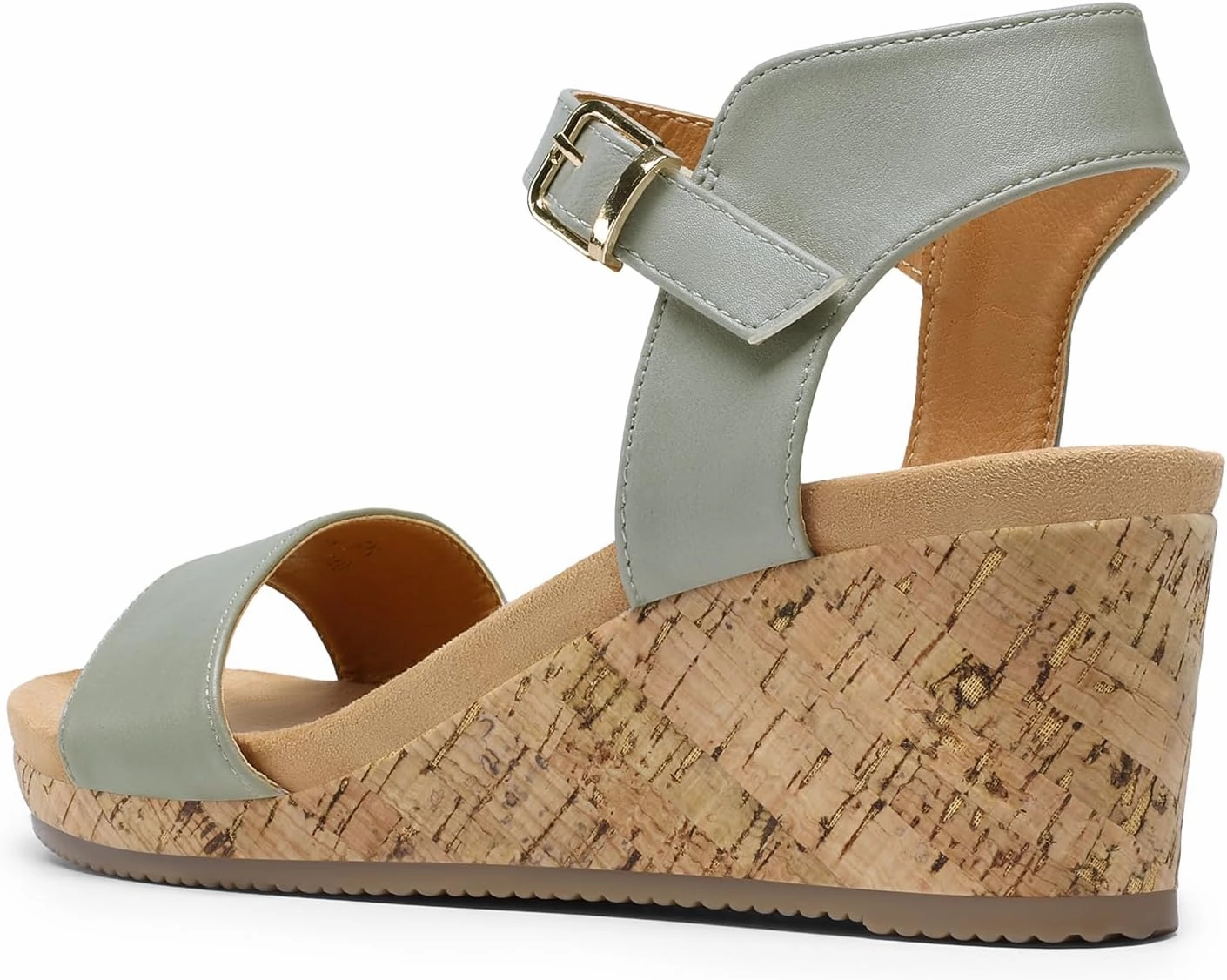 DREAM PAIRS Women's Open Toe Buckle Ankle Strap Platform Wedge Sandals Women 2025