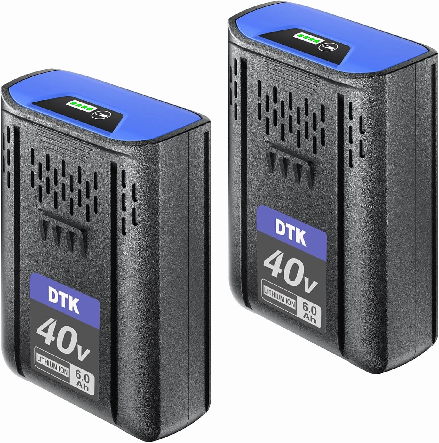 DTK Replacement for Kobalt 40V Battery 6000mAh KPM1040A-03, KM-1640-06, KM 4040-06, Cordless Power Tool Batteries 2 Packs