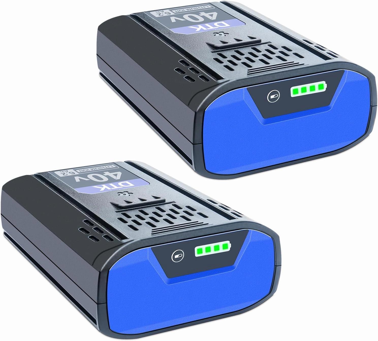 DTK Replacement for Kobalt 40V Battery 6200mAh Cordless Power Tool Battery KPM1040A-03, KM-1640-06, KM 4040-06,2 Packs