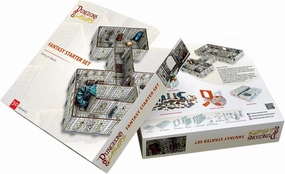 Dungeons & Lasers Fantasy Starter Set with 286 Pieces of Tabletop D&D Terrain and DND Accessories for 5E Compatible RPG Games - Unpainted and Unassembled - for Ages 14 