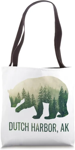 Dutch Harbor Bear Southeast Alaska Tongass Wildlife Tote Bag