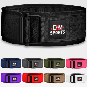 DXM SPORTS Self-Locking Weight Lifting Belt - Men Women Gym Fitness Strength Training, Bodybuilding Powerlifting Weightlifting Workout, Deadlift Squat, Pro Exercise Belt