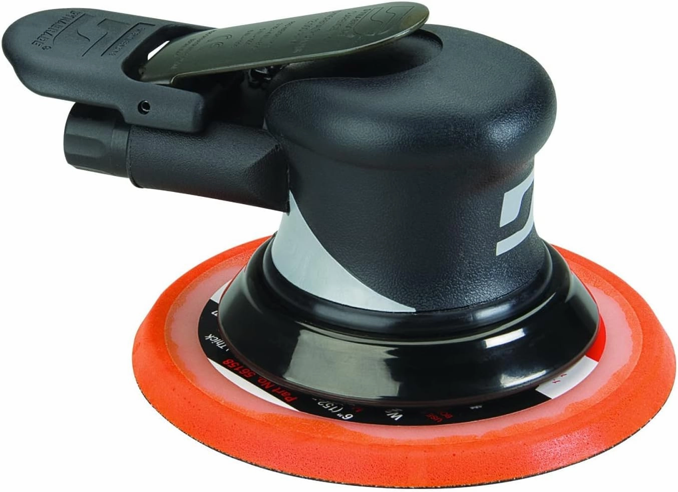 Dynabrade (56859) Dynorbital Supreme 6" (152 mm) Diameter Random Orbital Sander, Non-Vacuum | Proportionate 3/32" (2.5 mm) Diameter Orbit | 12000 RPM Pneumatic Motor