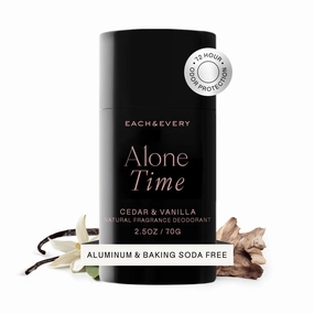 Each & Every Aluminum Free Deodorant for Men & Women - All Natural Deodorant for Sensitive Skin, EWG Verified - Clean, Baking Soda Free, Plant-Based Fragrance, Cedar & Vanilla, 2.5oz