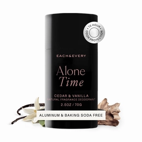 Each & Every Aluminum Free Deodorant for Men & Women, Cedar & Vanilla - All Natural Deodorant for Sensitive Skin, EWG Verified - Clean, Baking Soda Free, Plant-Based Fragrance - 2.5oz
