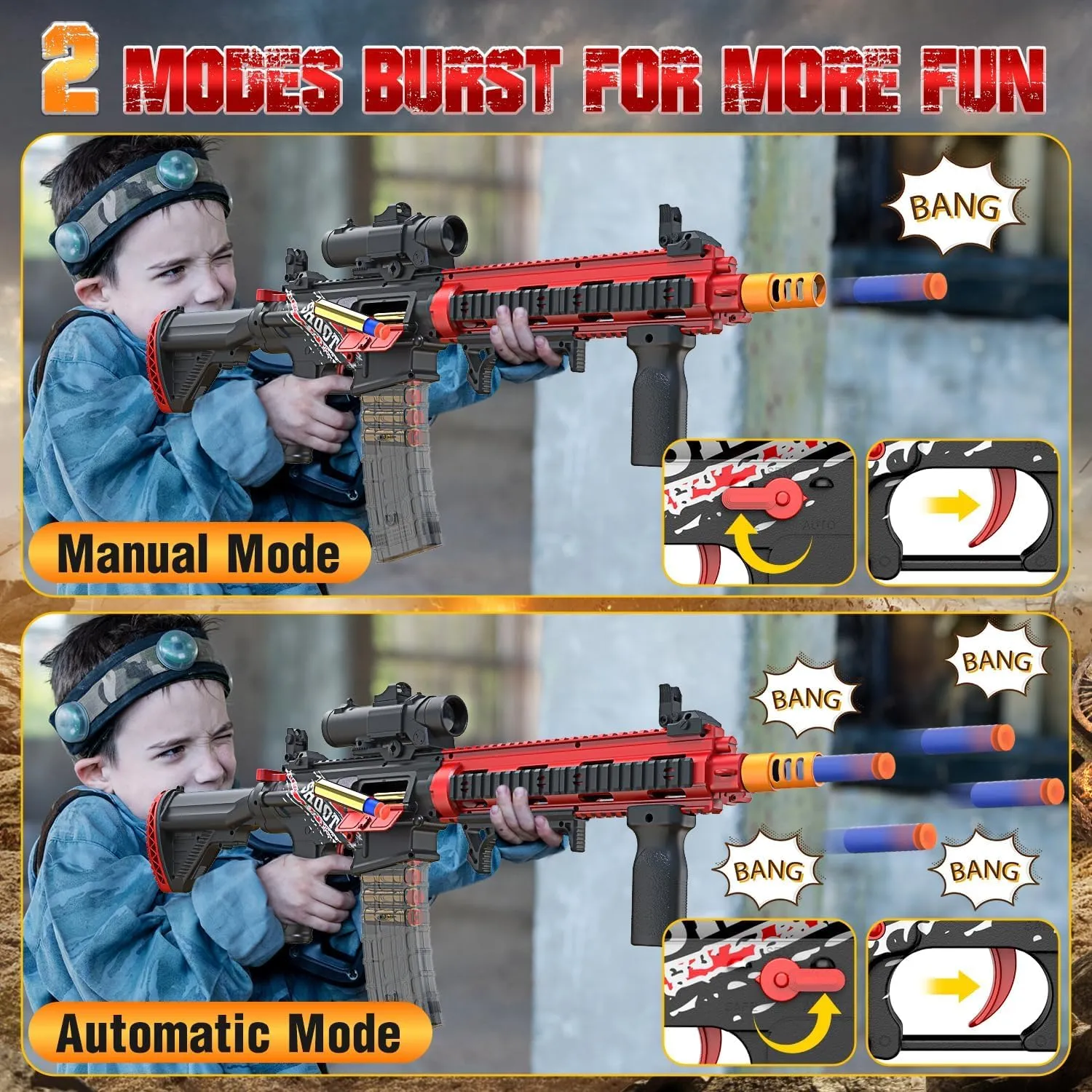 EagleStone Automatic Realistic Toy Gun for Boys, Shell Ejecting Foam Blaster for Kids Ages 8-12,Sniper Rifle,2 Magazines,150 Darts,30 Shells, Electric Machine Guns Toys for Adults Birthday Xmas Gifts