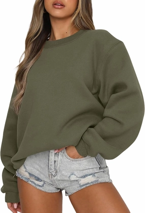 EFAN Womens Oversized Sweatshirts Crewneck y2k Hoodies Fall Fashion Outfits Teen Girls Cute Sweater 2025 Winter Clothes