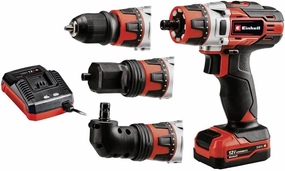 Einhell TE-CD 12/1 3X-Li Cordless Drill Driver Kit (12V, Lithium-ion, Sold with 2.0Ah Battery, Charger, Angled Bit   Offset Bit, Magnetic Lock Storage Box)