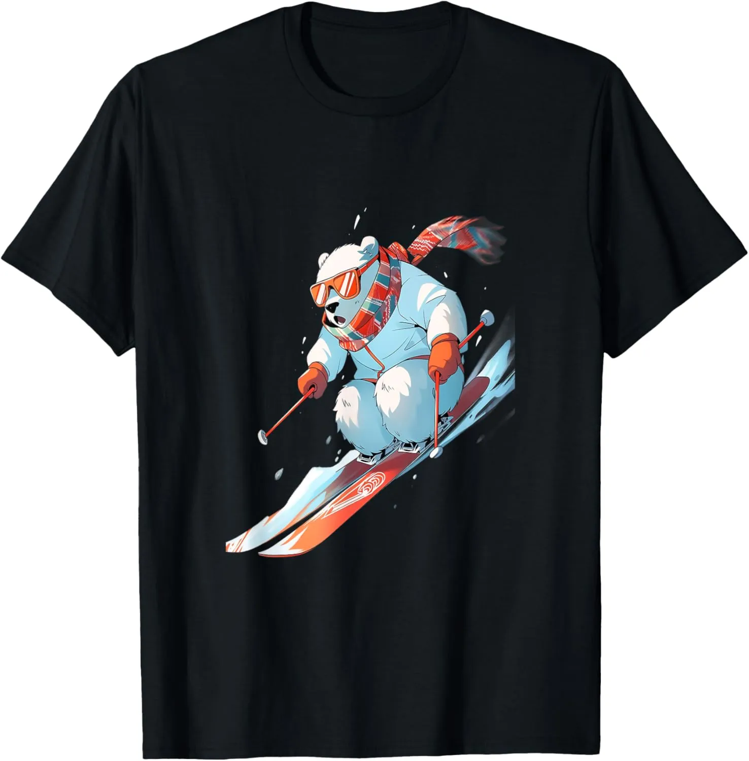 Eisbär Skiing Skier Ski Winter Snow T-Shirt