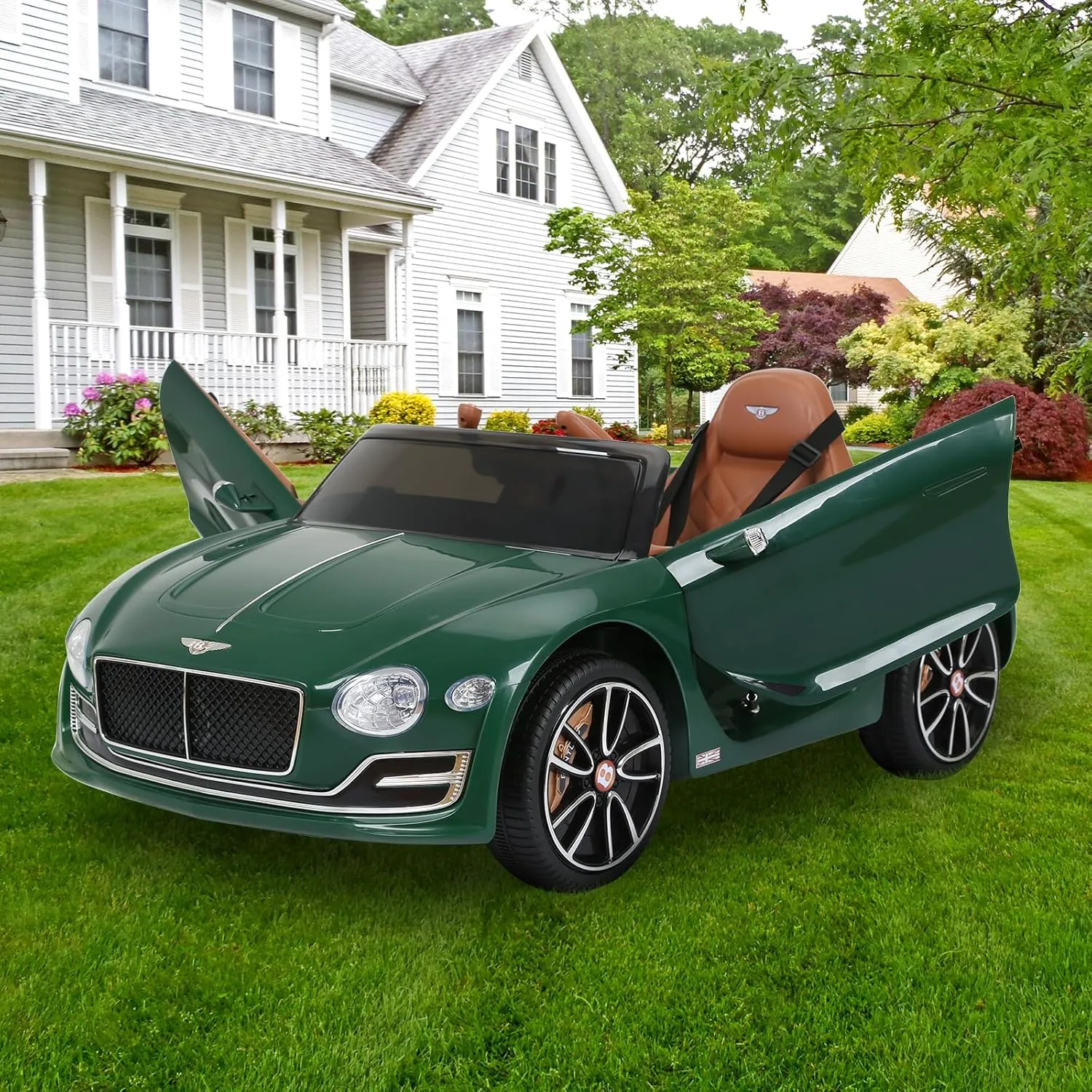 Electric Kids Ride On Cars Toy, 12V Battery Powered Licensed Bentley Vehicles with Parent Remote Control, Headlights, MP3, USB Port, Horn and Double Doors, for Boys and Girls