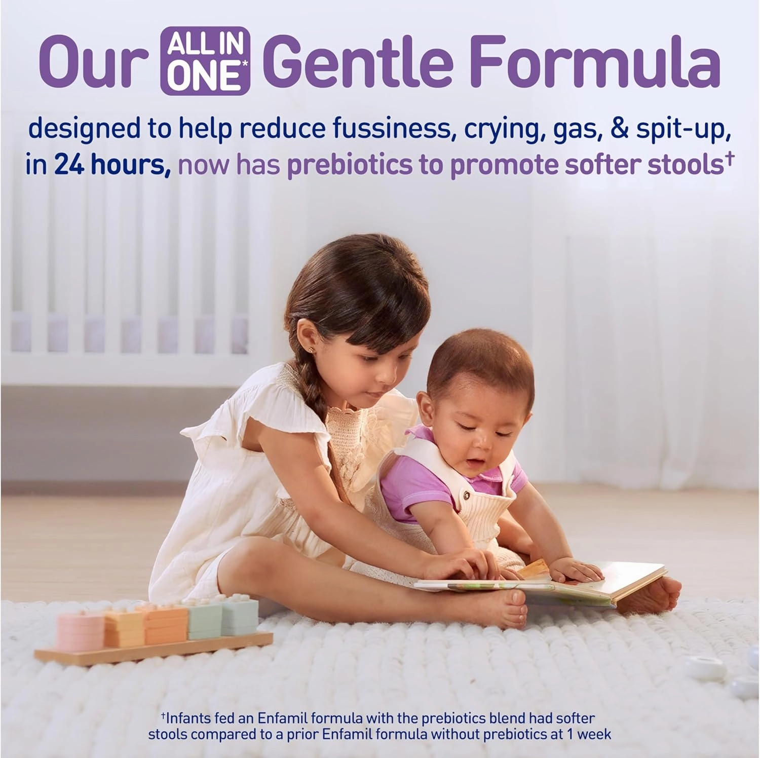 Enfamil NeuroPro Gentlease Baby Formula, Brain Building DHA, HuMO6 Immune Blend, Designed to Reduce Fussiness, Crying, Gas & Spit-up in 24 Hrs, has Prebiotics to Promote Softer Stools, Baby Milk, 30.4 Oz Refill