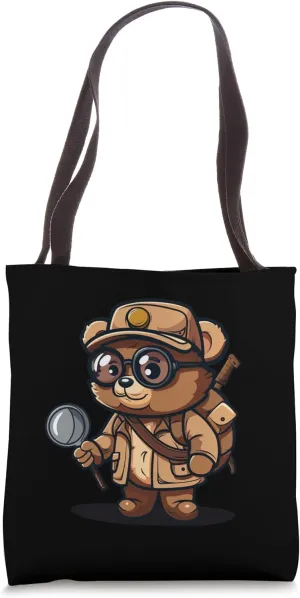 Excavation and magnifying glass Costume for Teddy Lovers Tote Bag