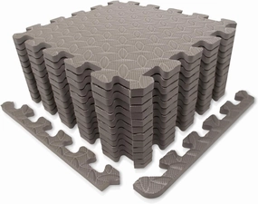Exercise Mat/Protective Flooring Mats with EVA Foam Interlocking Tiles and Edge Pieces Suitable for Gym Equipment, Yoga, Surface Protection