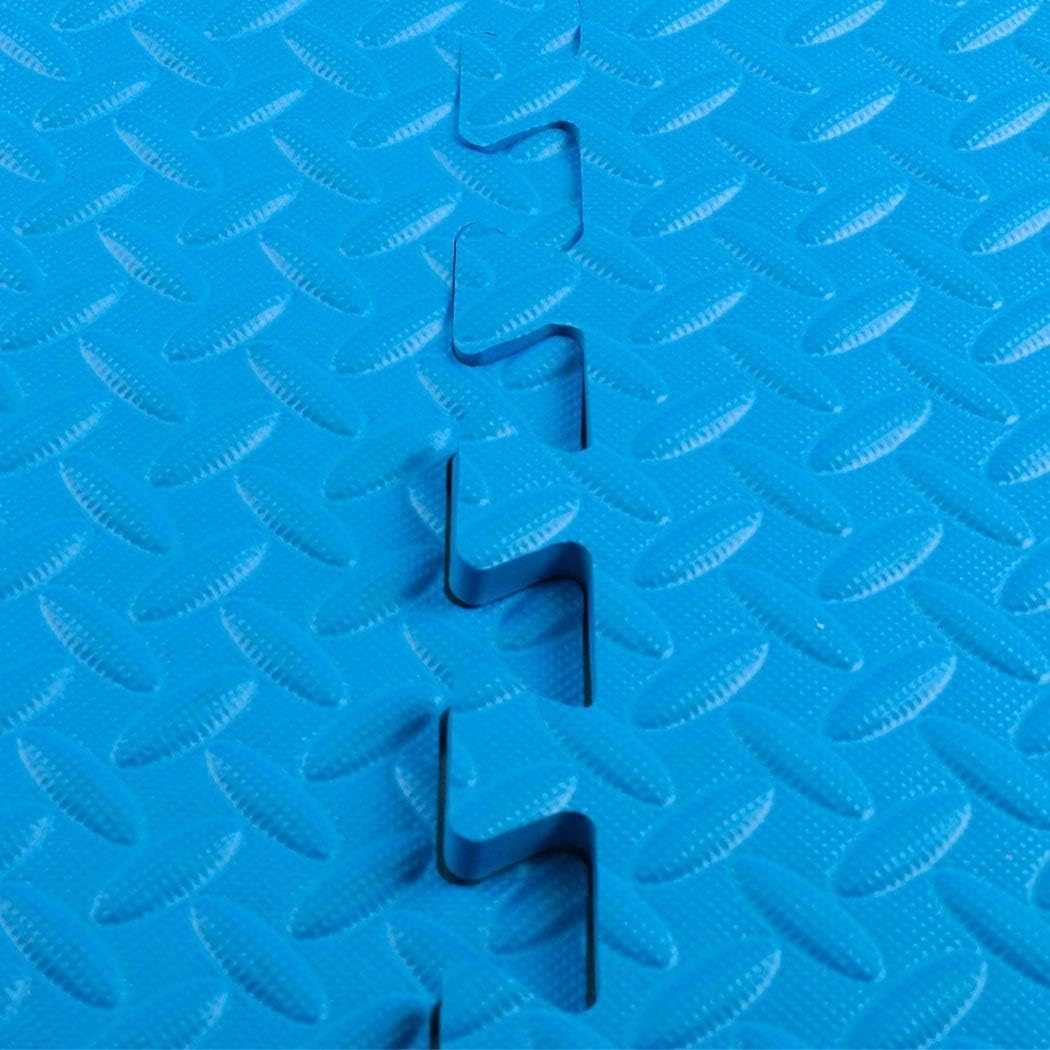 Exercise Mat/Protective Flooring Mats with EVA Foam Interlocking Tiles and Edge Pieces Suitable for Gym Equipment, Yoga, Surface Protection