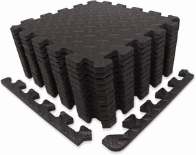 Exercise Mat/Protective Flooring Mats with EVA Foam Interlocking Tiles and Edge Pieces Suitable for Gym Equipment, Yoga, Surface Protection