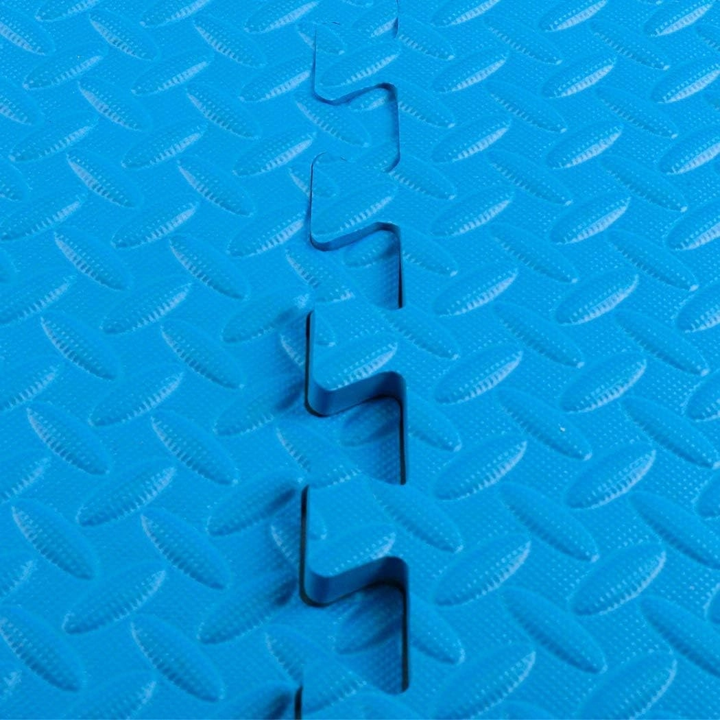 Exercise Mat/Protective Flooring Mats with EVA Foam Interlocking Tiles and Edge Pieces Suitable for Gym Equipment, Yoga, Surface Protection